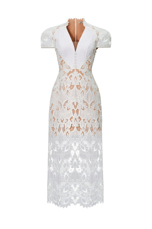 Lace Embroidered Midi Dress