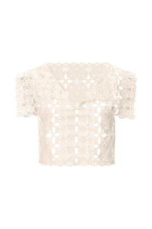 Lace Beige Top