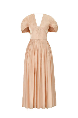 Sunshine Pleated Midi Dress