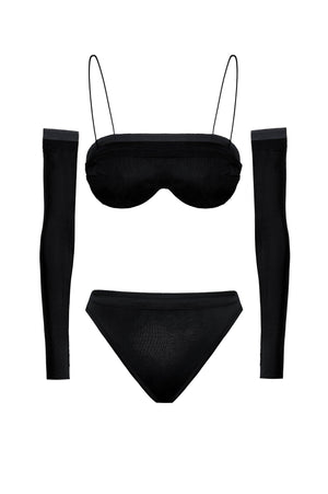 Black Tule Two-piece Bikini