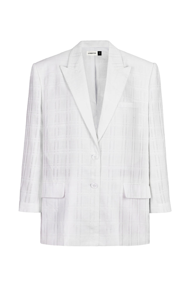 WHITE LINEN BLAZER
