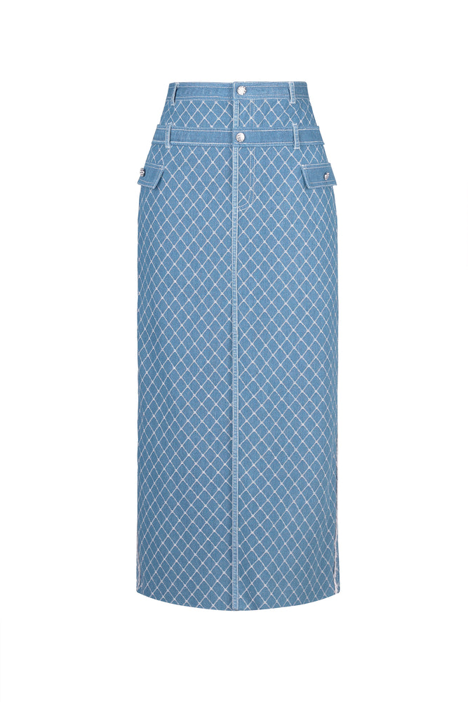 LILI DENIM PENCIL SKIRT