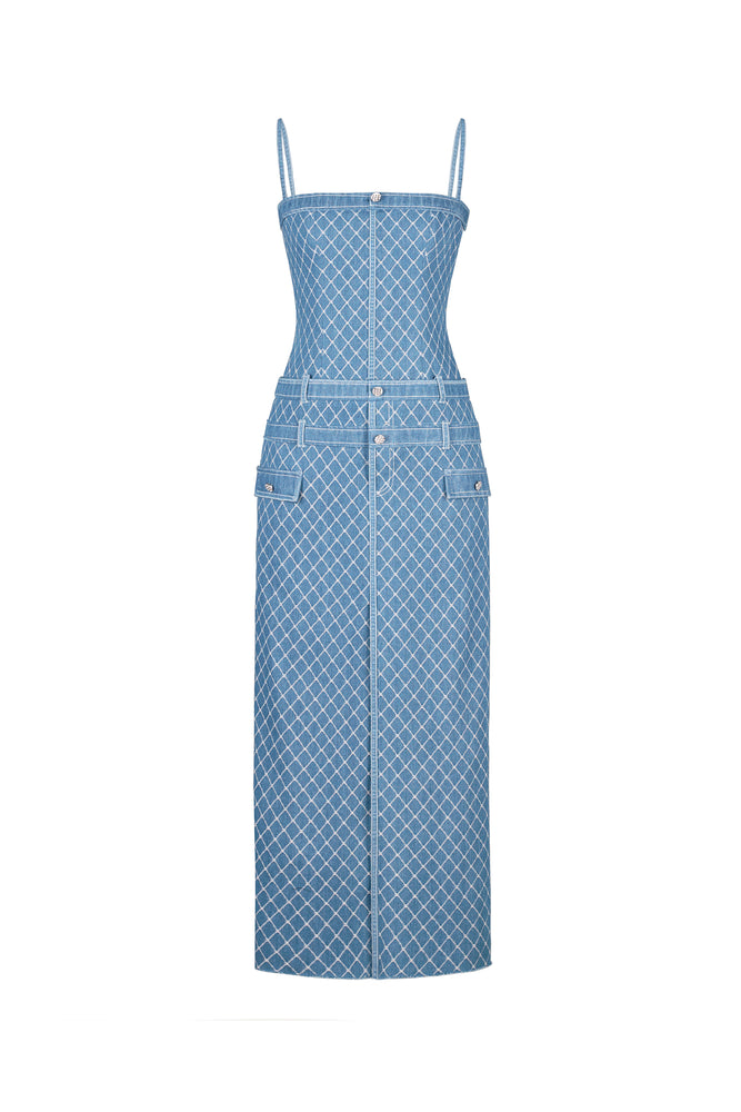 LILI DENIM STRING DRESS