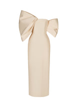 IVORY BIG BOW DRESS