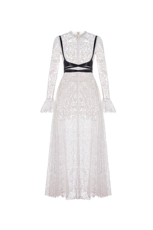 CAT LACE LONG DRESS