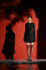 Black Tweed Mini Skirt