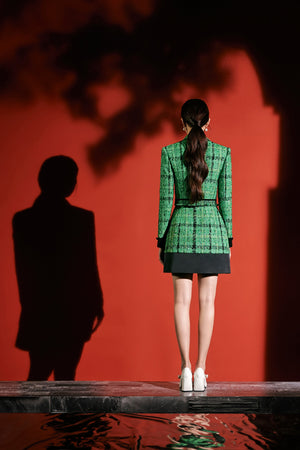 Green Tweed Skirt