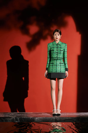 Green Tweed Skirt