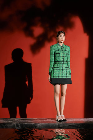 Green Tweed Skirt