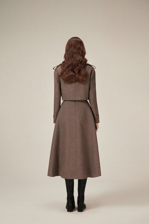 RELAXED CROP TRENCH COAT - COOKIE