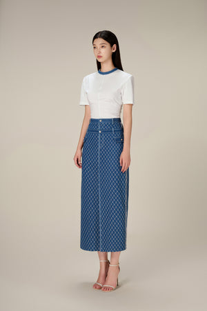 MIMI DENIM PENCIL SKIRT