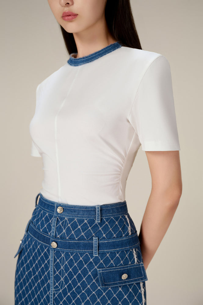 MIMI DENIM PENCIL SKIRT