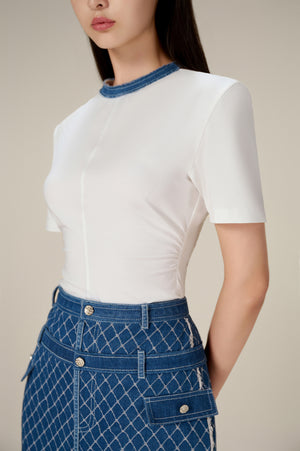 MIMI DENIM PENCIL SKIRT