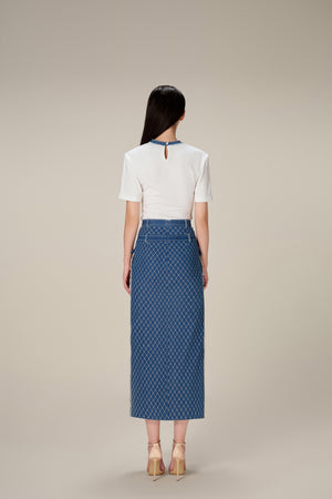 MIMI DENIM PENCIL SKIRT