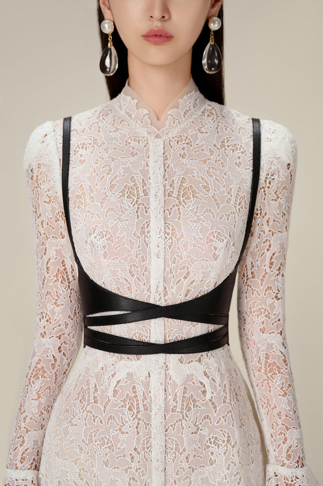 DEER LACE LONG DRESS
