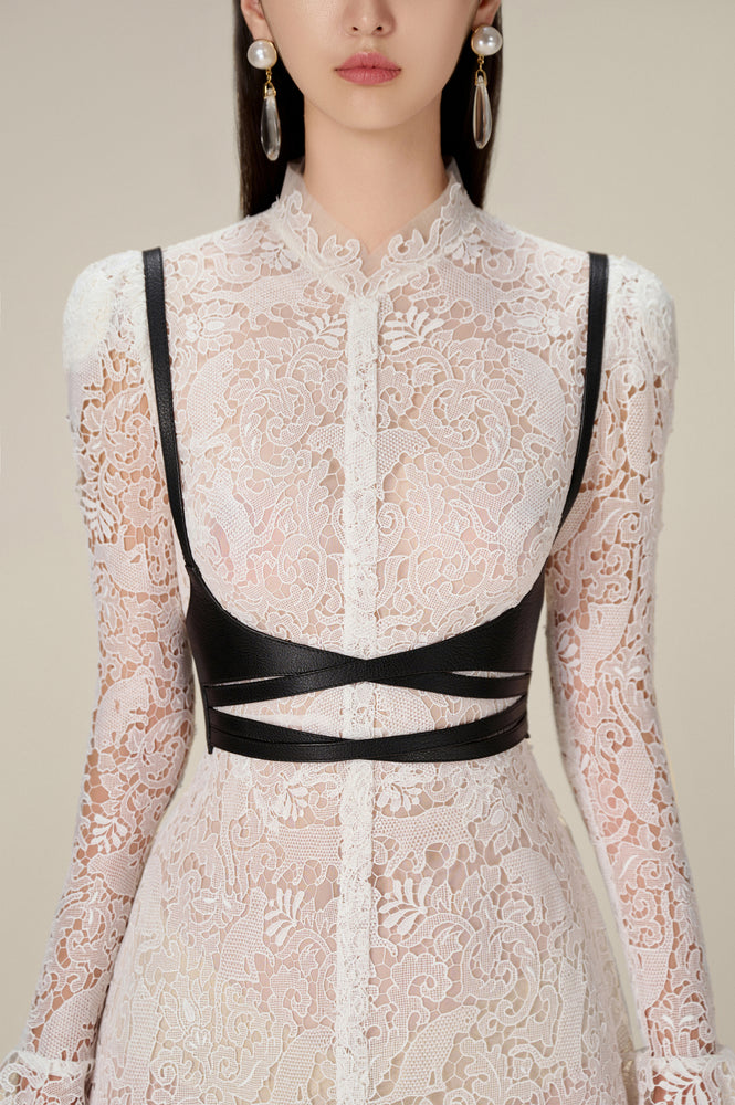 CAT LACE LONG DRESS