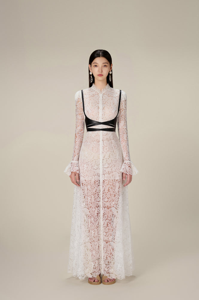CAT LACE LONG DRESS