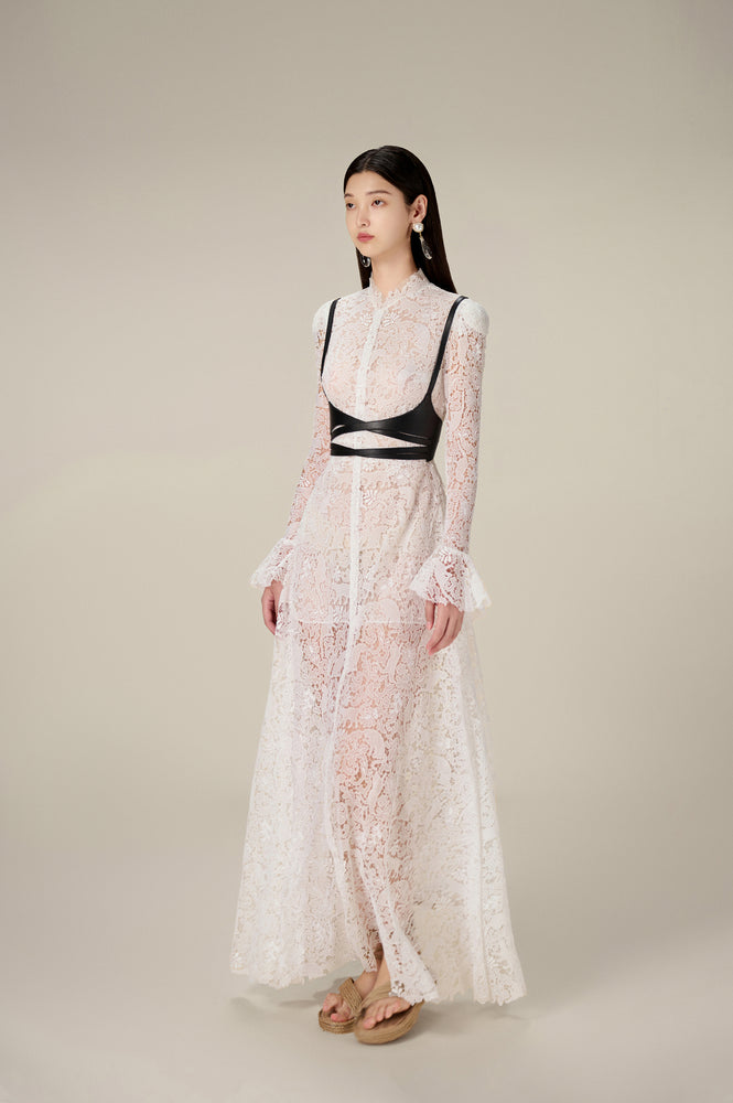 
            
                Load image into Gallery viewer, CAT LACE LONG DRESS
            
        