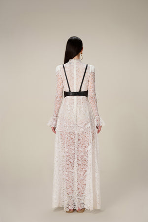 
            
                Load image into Gallery viewer, CAT LACE LONG DRESS
            
        
