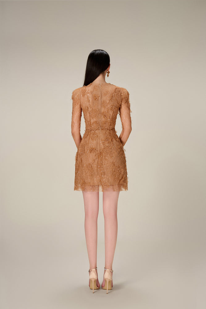 
            
                Load image into Gallery viewer, HONEY BEADED LACE MIDI DRESS
            
        