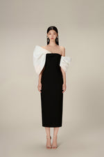BLACK BIG BOW DRESS