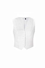 WHITE LINEN WAISTCOAT