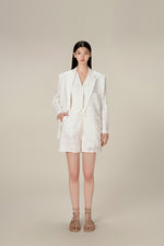 WHITE LINEN BLAZER