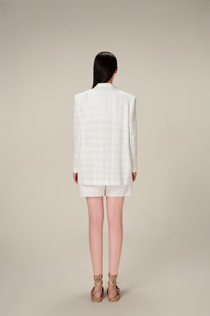 WHITE LINEN BLAZER