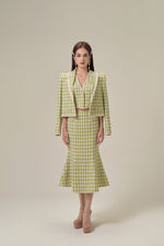 OLIVE GINGHAM JACKET