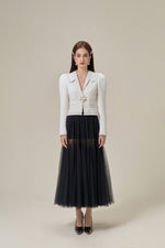 WHITE TWEED JACKET