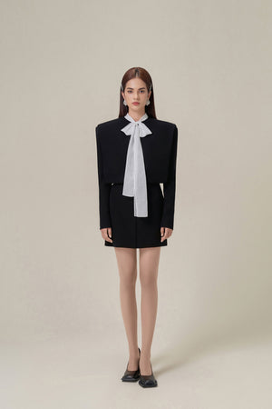 BLACK POWER MINI DRESS