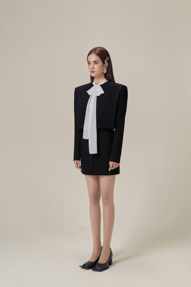 BLACK POWER MINI DRESS