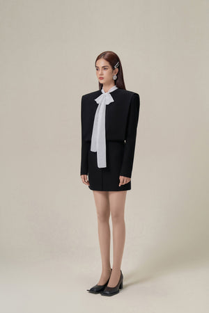 BLACK POWER MINI DRESS