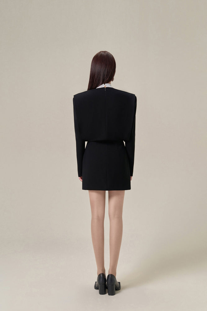 BLACK POWER MINI DRESS