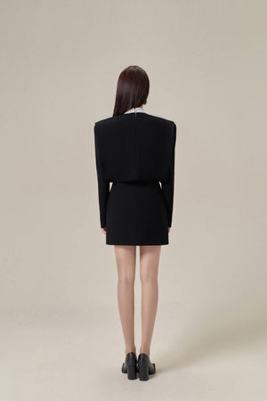 BLACK POWER MINI DRESS