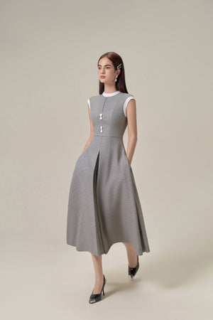 
            
                Load image into Gallery viewer, BOW TIE LAVA MIDI DRESS
            
        