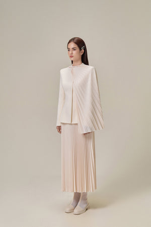 
            
                Load image into Gallery viewer, IVORY PLEAT SKIRT
            
        