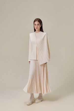 
            
                Load image into Gallery viewer, IVORY PLEAT SKIRT
            
        