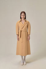 PERFECT CAMEL DOUBLE-FACED WOOL & CASHMERE TRENCH COAT