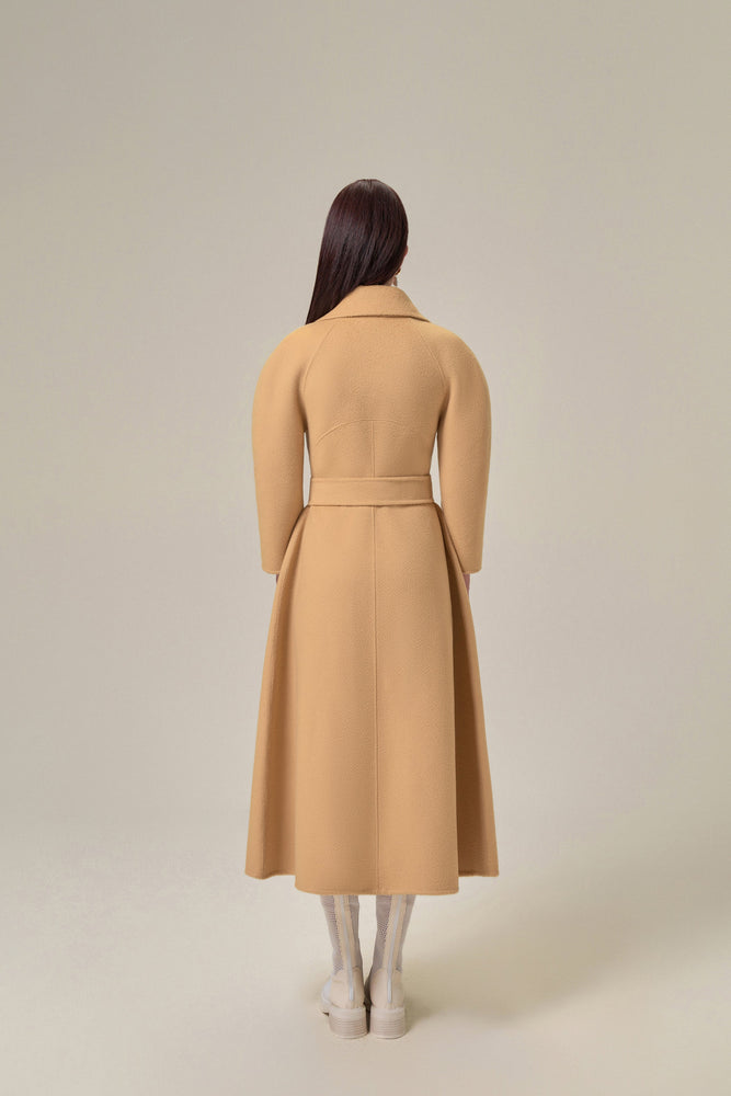 PERFECT CAMEL DOUBLE-FACED WOOL & CASHMERE TRENCH COAT
