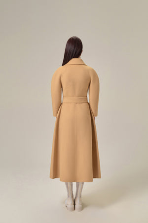 PERFECT CAMEL DOUBLE-FACED WOOL & CASHMERE TRENCH COAT
