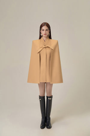 CAMEL WOOL CAPE