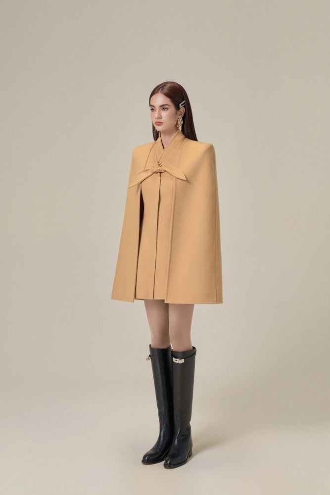 CAMEL WOOL CAPE