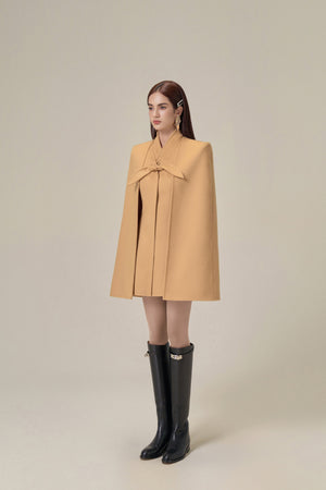 CAMEL WOOL CAPE