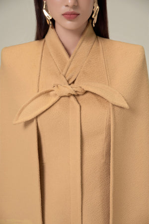 CAMEL WOOL CAPE