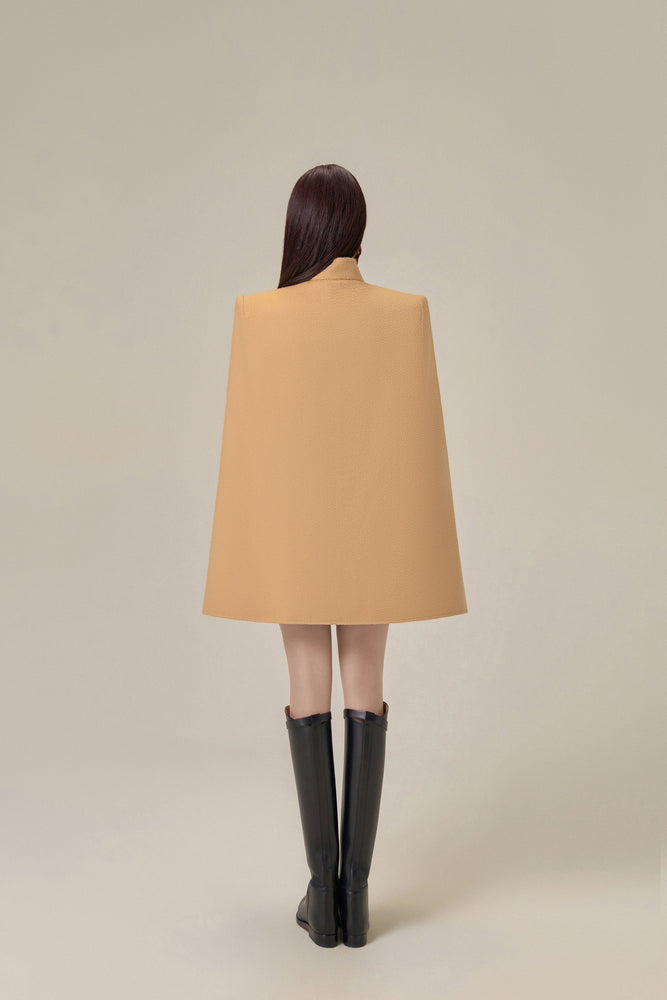 CAMEL WOOL CAPE