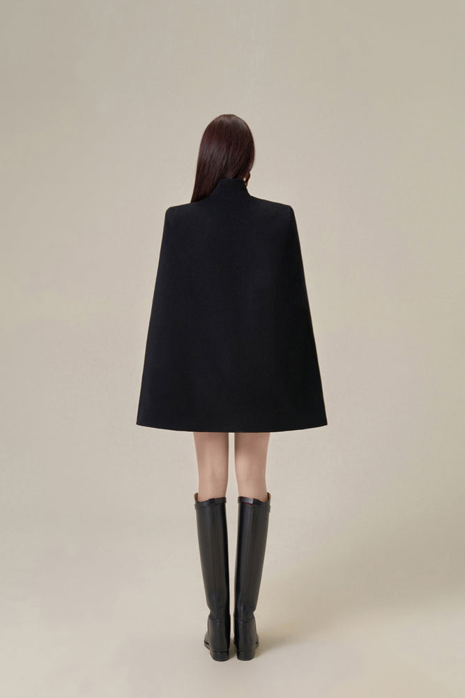 
            
                Load image into Gallery viewer, BLACK WOOL CAPE
            
        