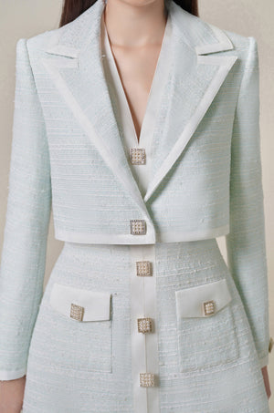 BABY BLUE TWEED JACKET
