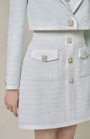 BABY BLUE TWEED JACKET