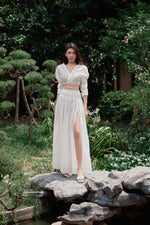 Organza White Silk Top